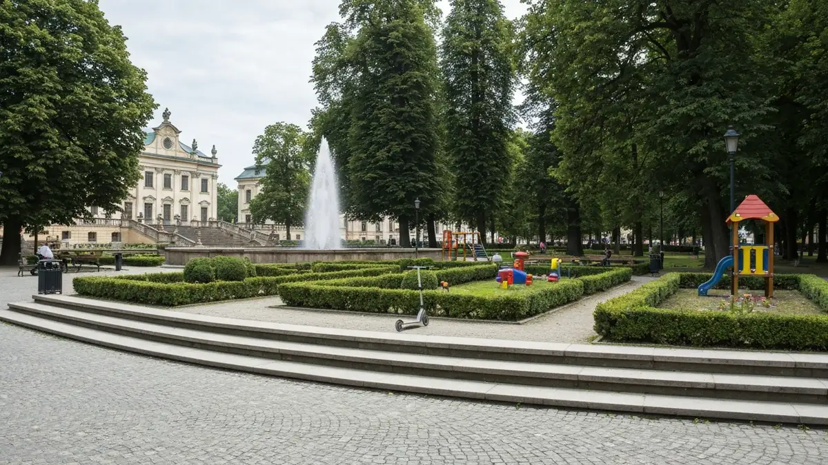 Darmowe rodzinne atrakcje w Białymstoku - park, alejki i zabytkowa architektura bez widocznych twarzy