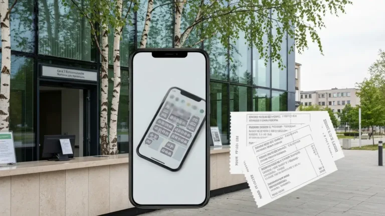 Telefon i bilety przy kasie koncertowej w Bialymstoku