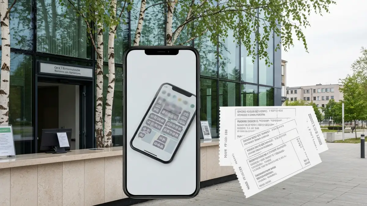 Telefon i bilety przy kasie koncertowej w Bialymstoku