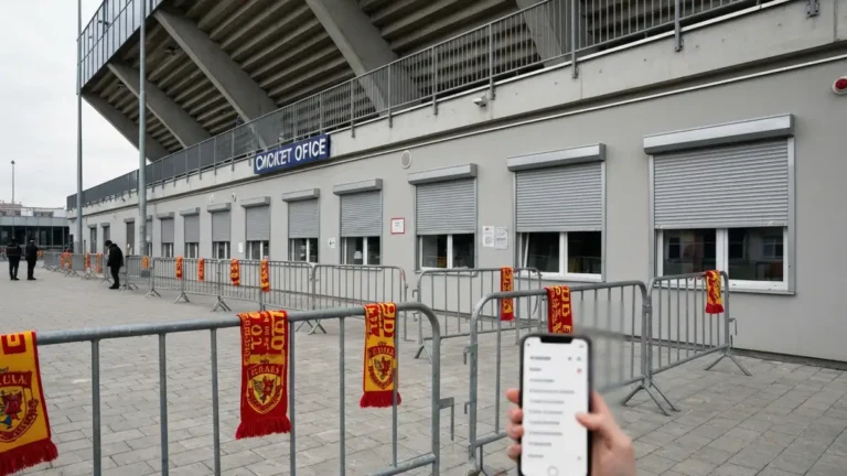 Kasy przy stadionie w Bialymstoku w dniu meczu Jagiellonii