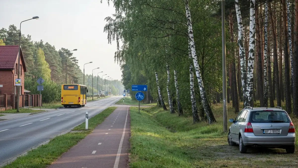 Droga z Białegostoku do Supraśla z autobusem, ścieżką rowerową i skrajem Puszczy Knyszyńskiej